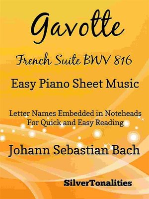 cover image of Gavotte French Suite BWV 816 Easy Piano Sheet Music